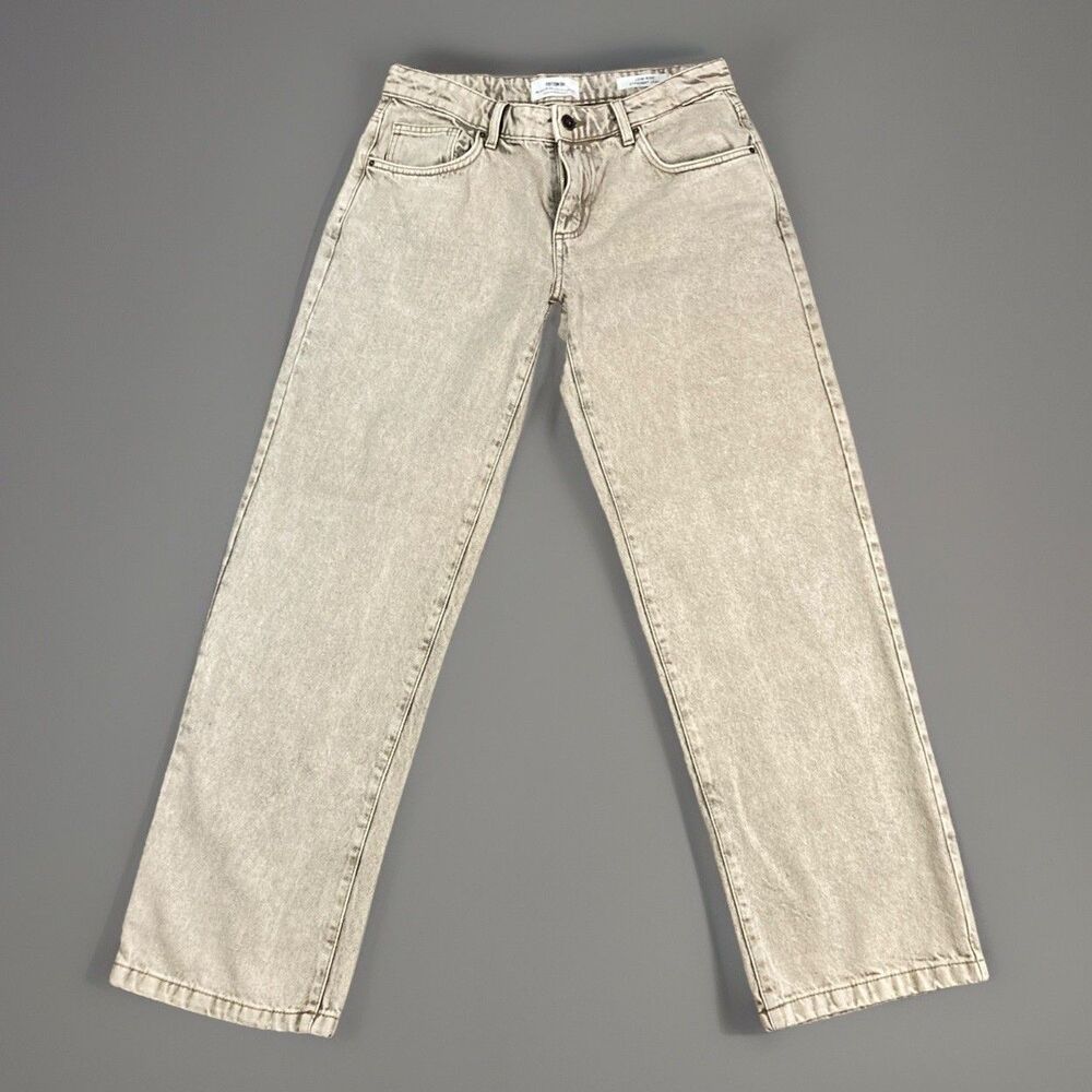 Cotton:On Low Rise Straight Jean Beige Y2K Size 10